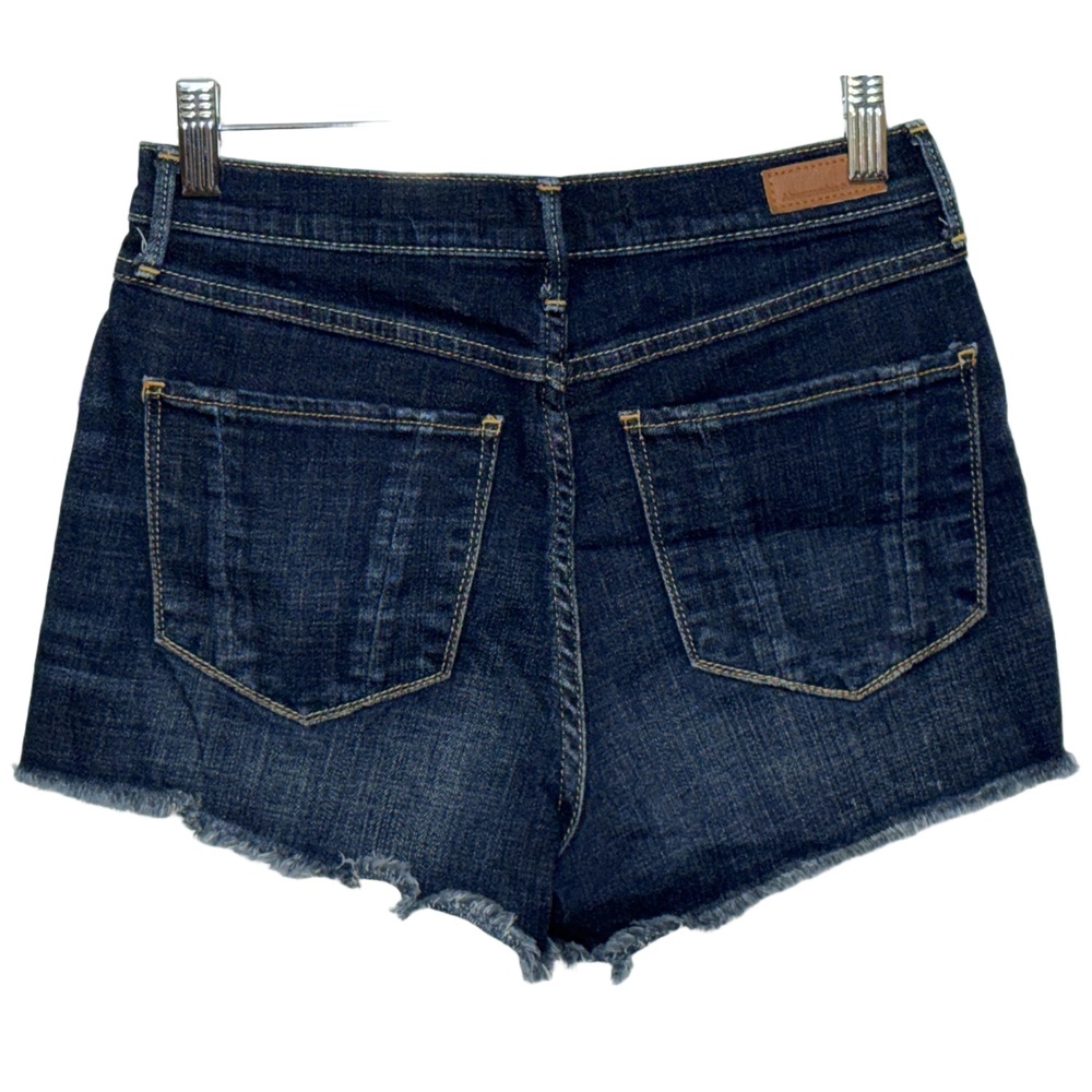 Abercrombie & Fitch Blue Denim High Rise High Waisted Jean Shorts Womens Size 26 - Picture 4 of 10
